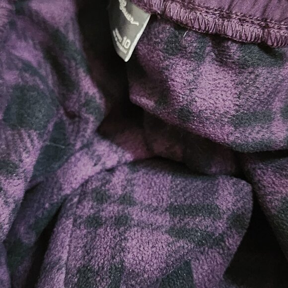 Eddie Bauer Pants Womens Size 10 Purple Pull On Fleece Lined Outdoor Gorpcore - Picture 7 of 8